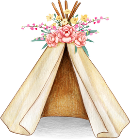 Floral Teepee Tent